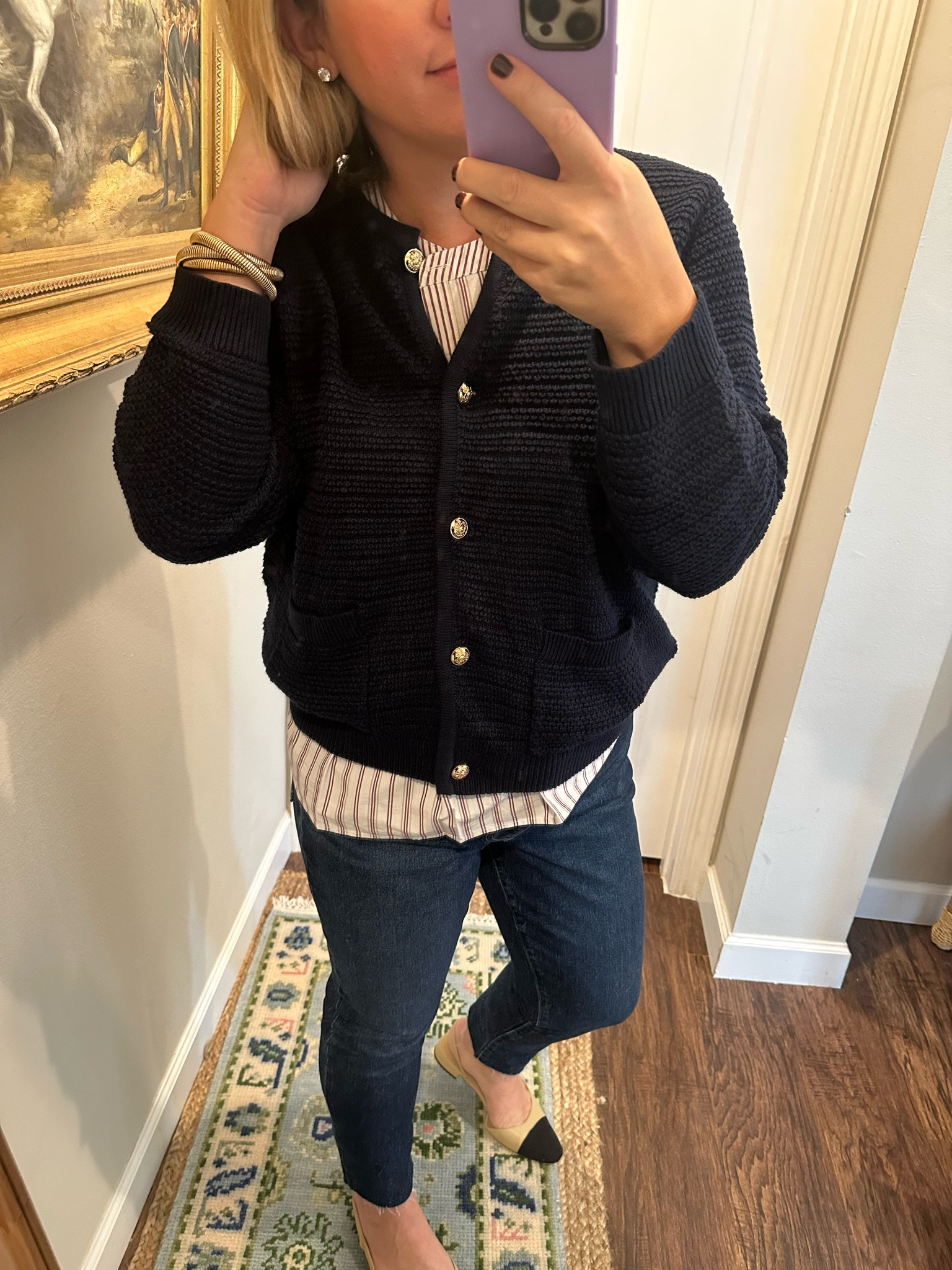 Sweater runs big. Top runs tts. Jeans are tts. Shoes running 1/2 size big! 

#LTKfindsunder50 #LTKmidsize #LTKfindsunder100