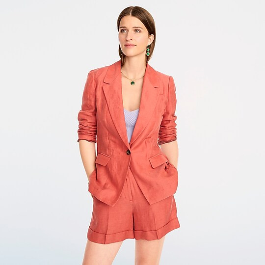 Willa blazer in linen-cupro | J. Crew US