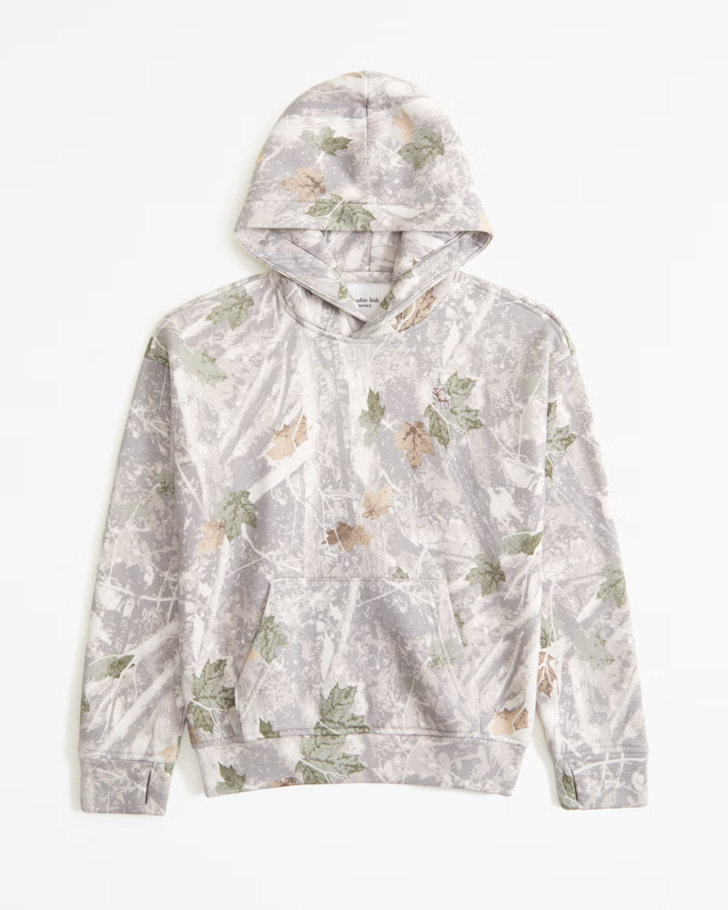abercrombie kids boys essential icon hoodie in camo - size 5/6 | Abercrombie & Fitch (US)