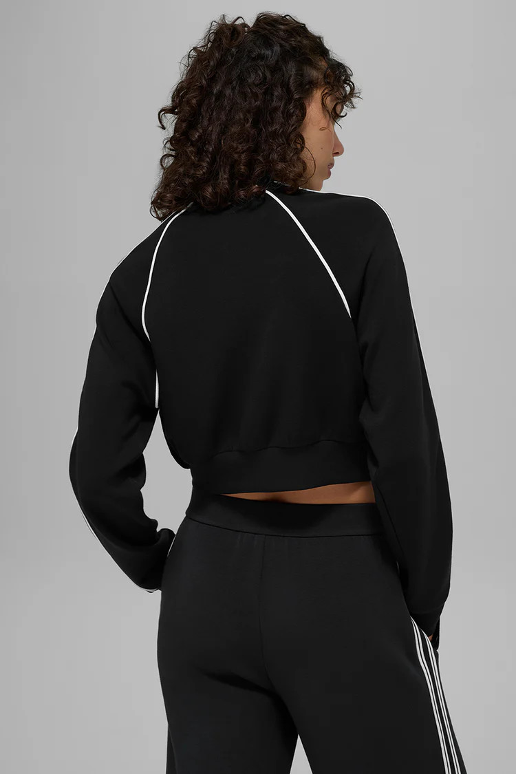 Track Star Full Zip Jacket - Black | Alo Yoga (US)