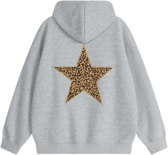 Aelfric Eden Hoodies Leopard Print Star Hoodie Graphic Hooded Pullover Sweatshirt Streetwear 2025... | Amazon (US)