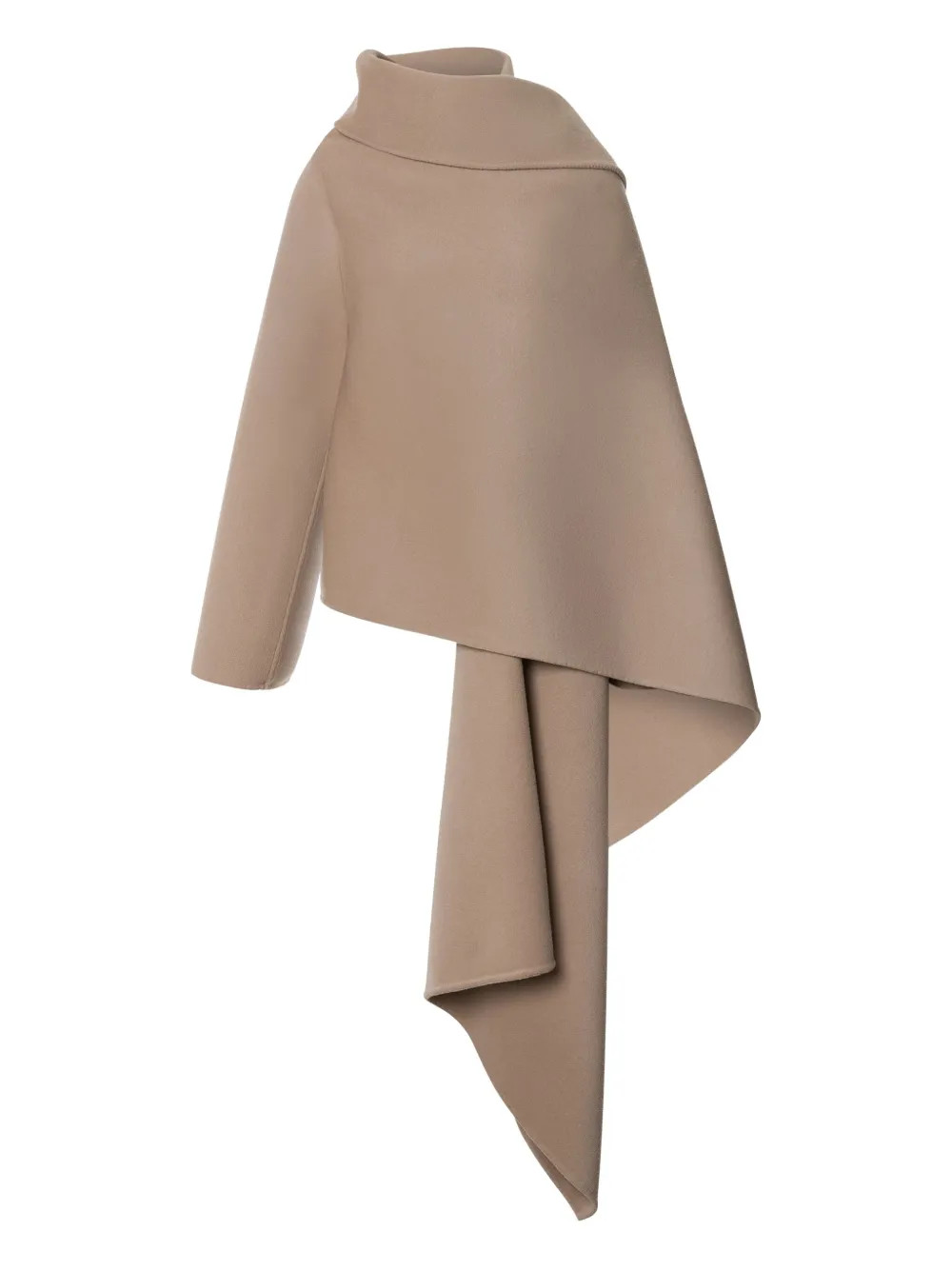 Alberta Ferretti Asymmetric Draped Poncho | Neutrals | FARFETCH CR | Farfetch Global