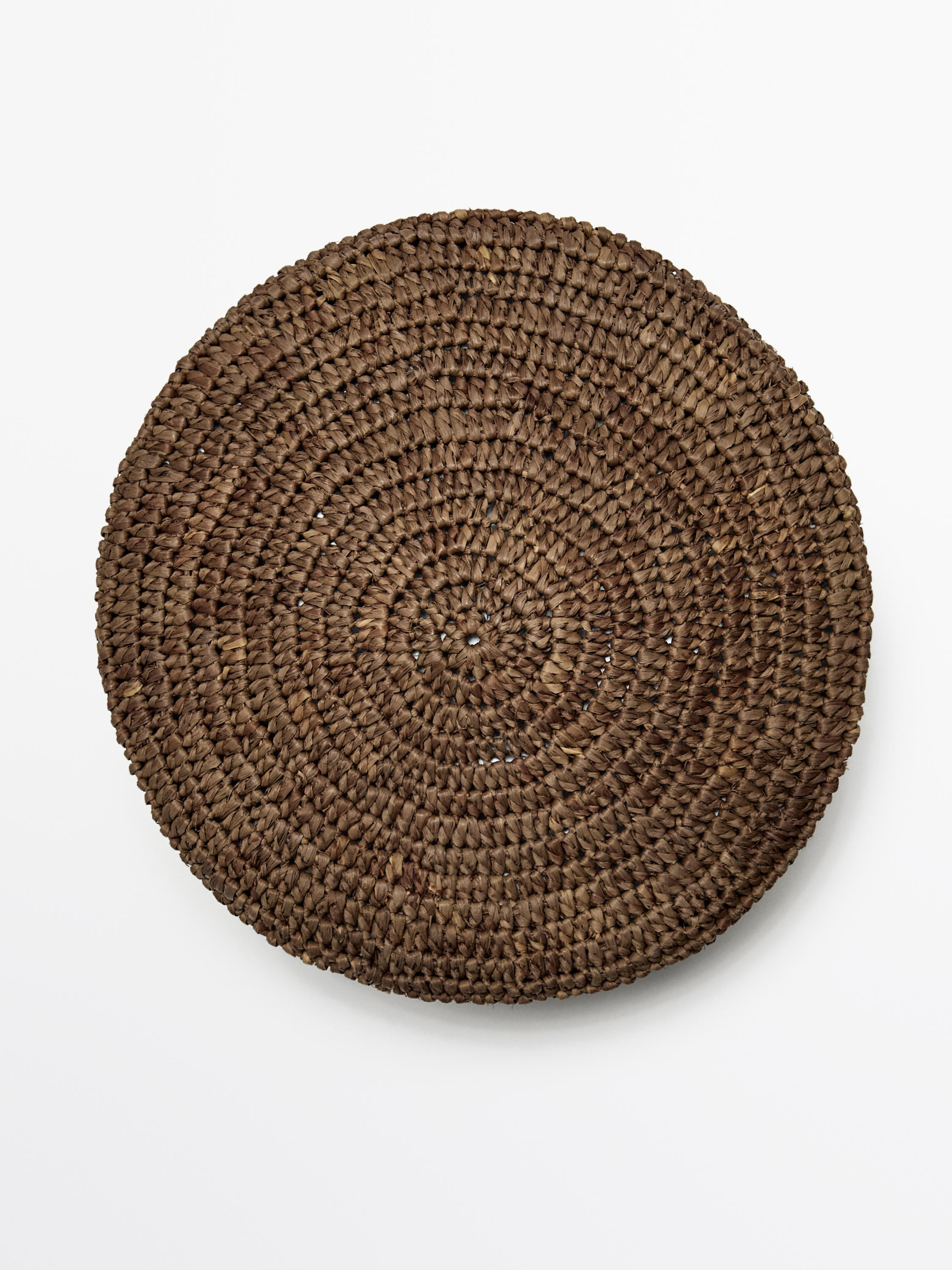 Casquette aus 100 % Raphia | Massimo Dutti DE