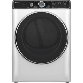 GE Profile 7.8 cu. ft. vented Electric Dryer in White with Steam and Sanitize Cycle, ENERGY STAR ... | The Home Depot
