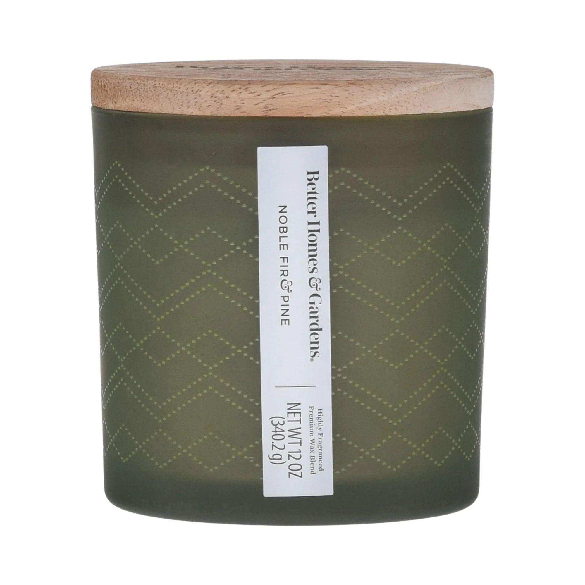 Better Homes & Gardens 12oz Noble Fir & Pine Scented 2-Wick Printed Jar Candle | Walmart (US)