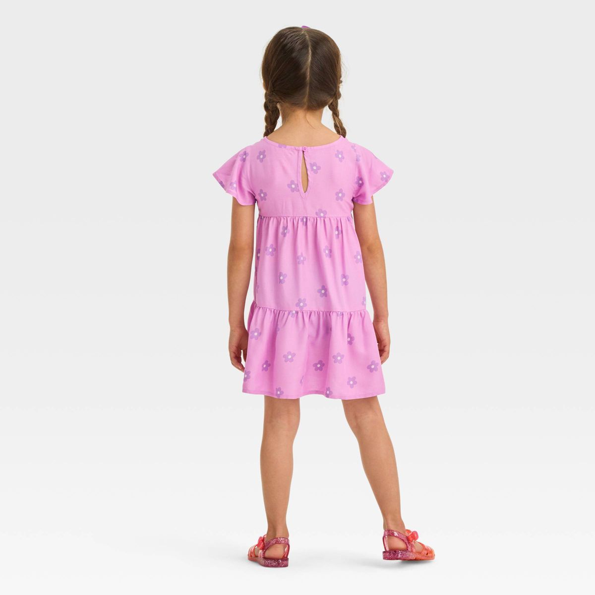 Toddler Girls' Floral Dress - Cat & Jack™ Lavender | Target