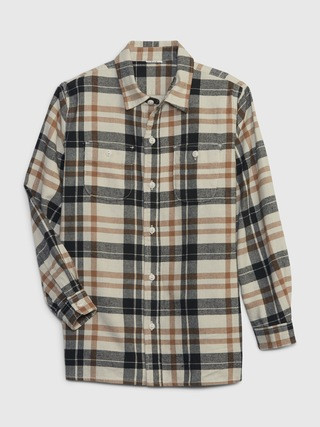 Kids 100% Organic Cotton Flannel Shirt | Gap (US)