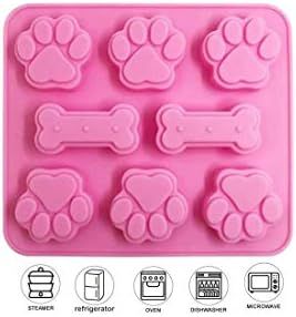 Silicone Puppy Treat Molds, Puppy Dog Paw and Bone Baking Molds for Chocolate, Candy, Jelly, Bisc... | Amazon (US)