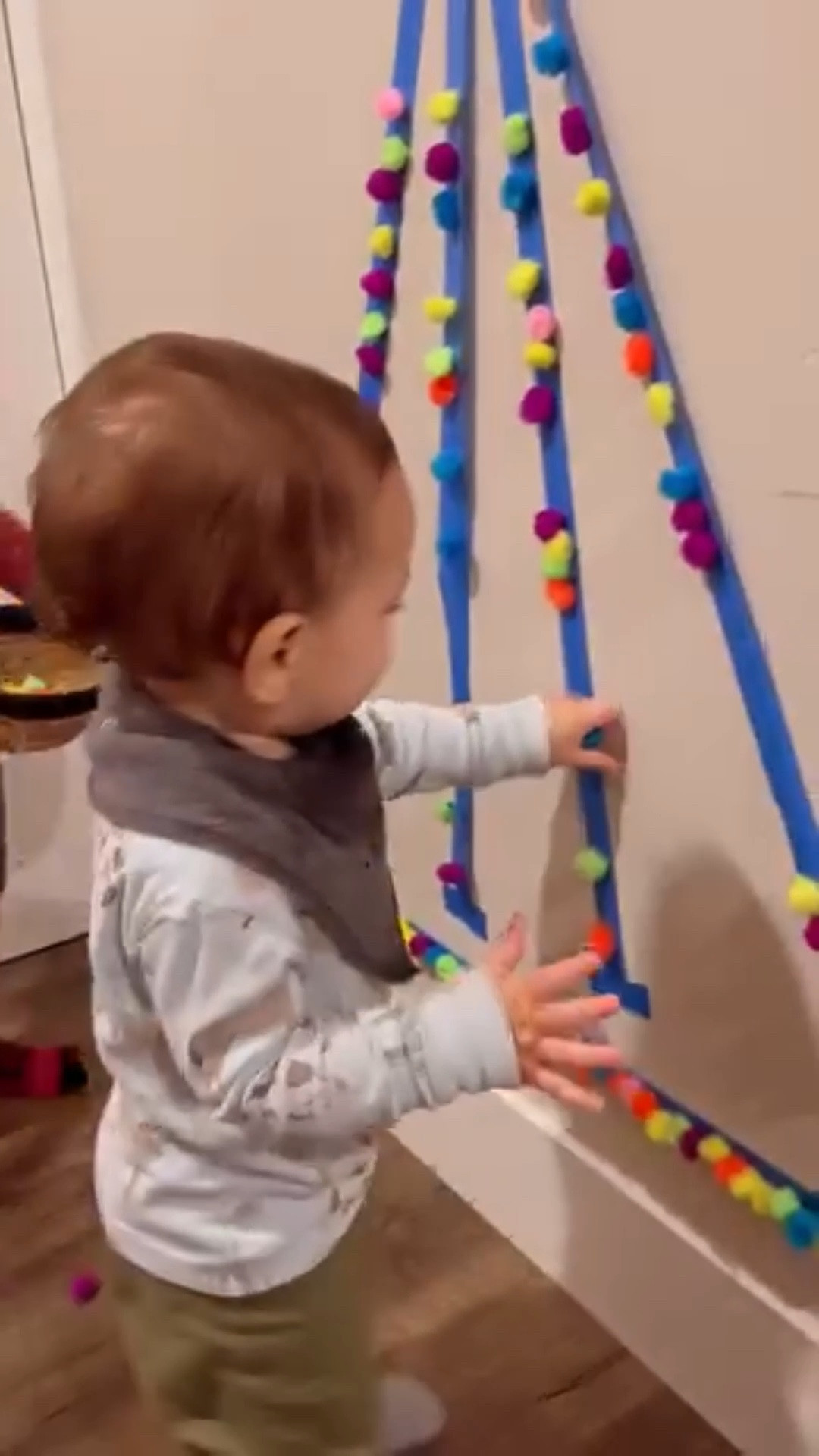 Tis the season… for simple set up play cause December is always busy!

All you need is painter’s tape and pom poms. Bonus if you have a star to add to the top! 

Directions: Stick the painters tape on the wall backwards, so the sticky side is out and tape only the top and bottom the regular way to keep it on the wall. Then give your kiddos pom poms to decorate with. That’s it!

#toddleractivities #christmaskidsactivities #christmasactivities #christmastree #toddlerlife

#LTKHoliday #LTKKids