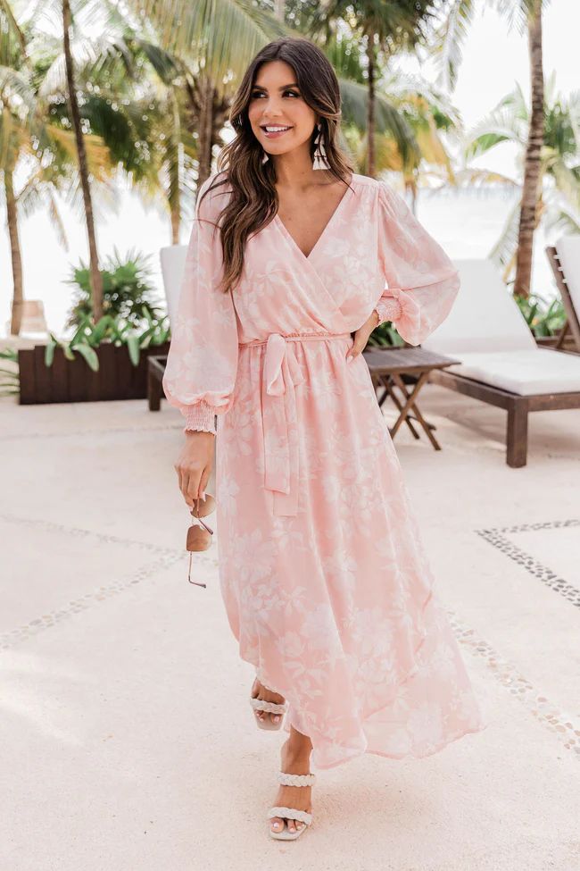 Sight Set On Tonight Mauve/Ivory Floral Maxi Dress FINAL SALE | Pink Lily