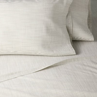 4pc King Micro Stripe Sheet Set Green - Hearth & Hand™ with Magnolia | Target