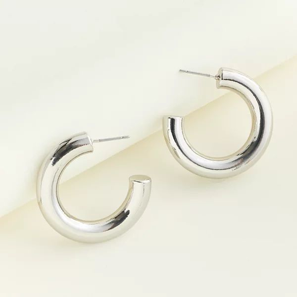 Elizabeth and James Thick Pipe Hoop Earrings | Kohl's