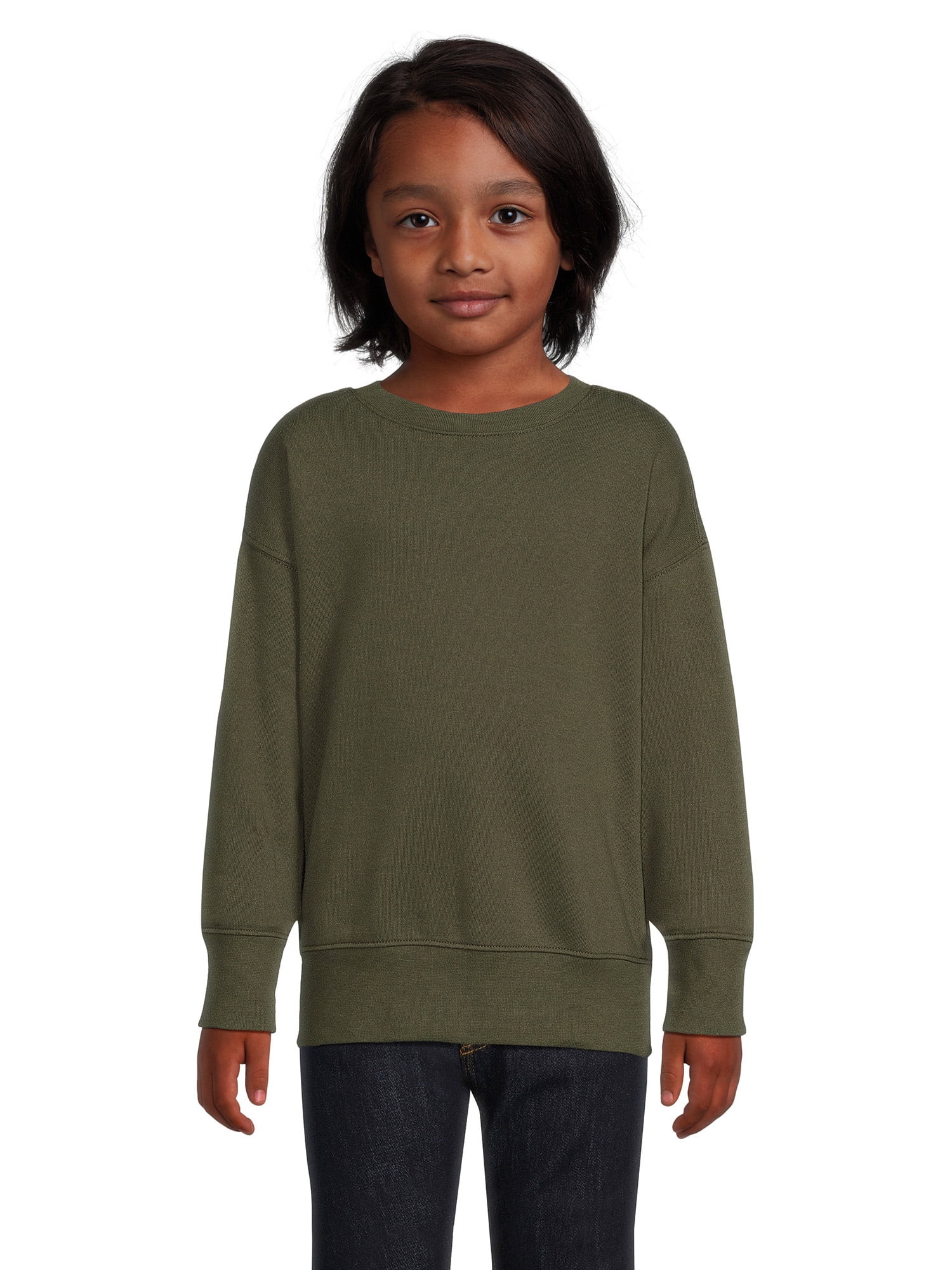 Athletic Works Boys Fleece Sweatshirt, Sizes 4-18 & Husky - Walmart.com | Walmart (US)