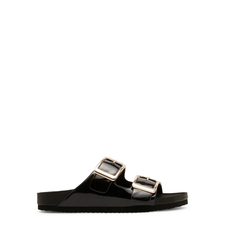Madden Girl Women's Bodie Two Strap Flat Footbed Sandal | Walmart (US)