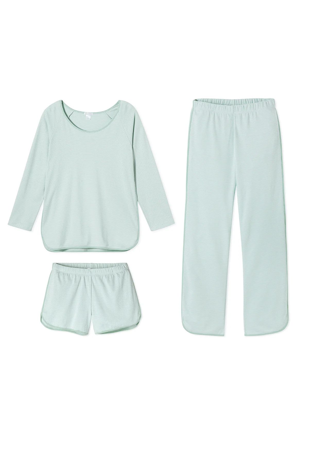 Pima Long Sleeve Bundle in Parisian Green | Lake Pajamas