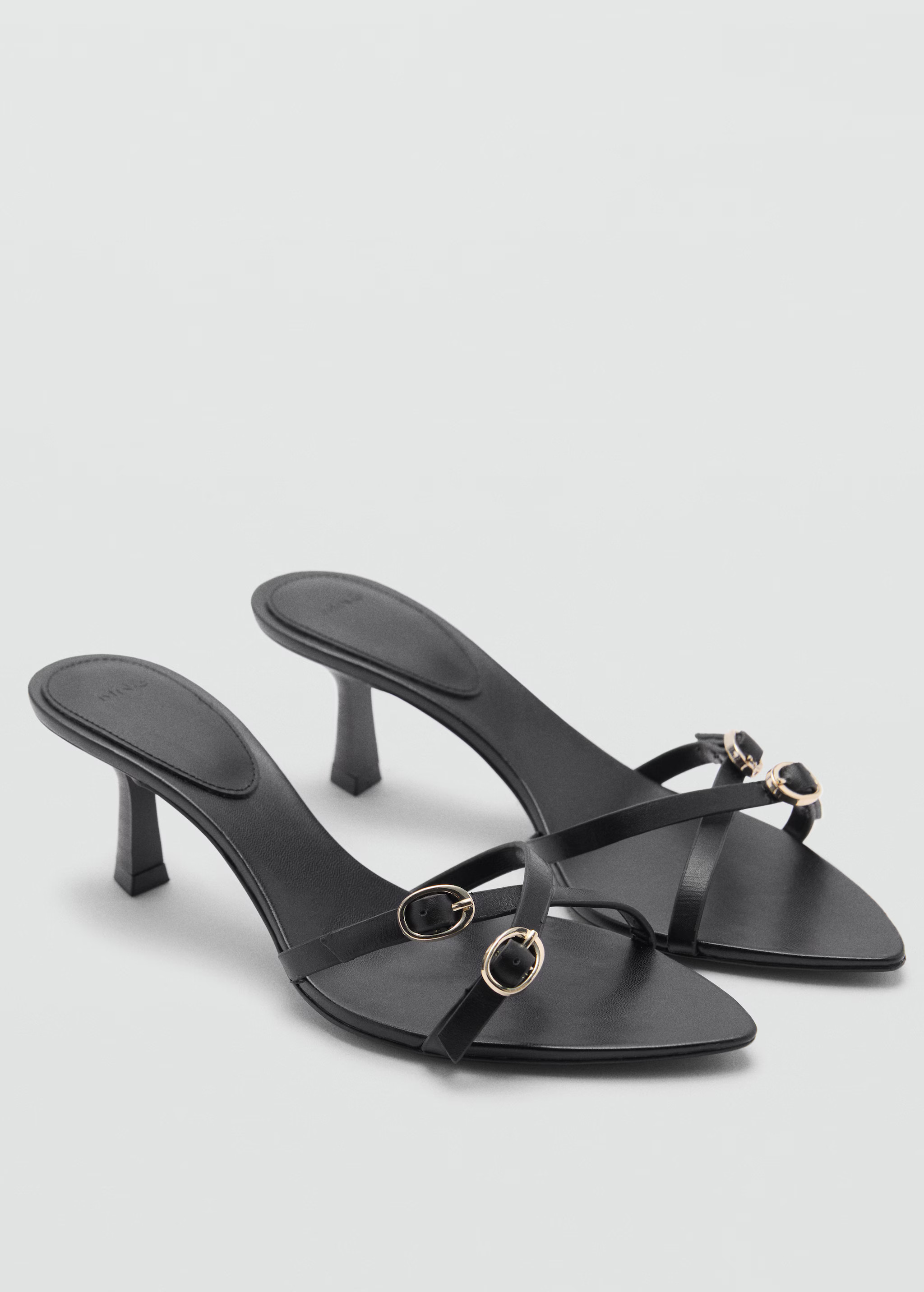 Buckle leather sandals - Woman | MANGO USA | MANGO (US)