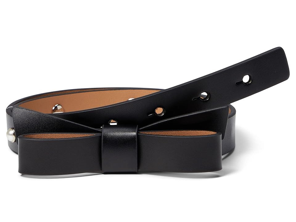 Kate Spade New York 19 mm Bow Belt with Pearls (Black) Women's Belts | Zappos
