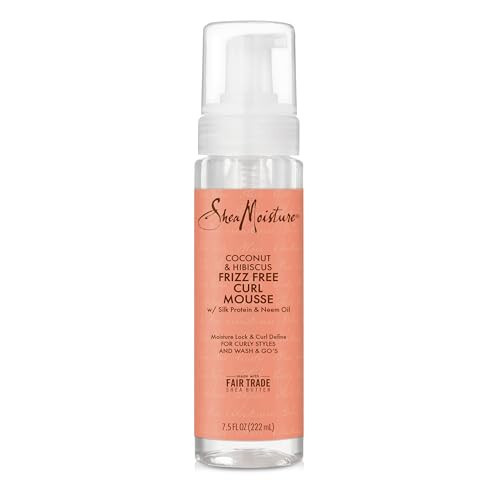 SheaMoisture Coconut Hibiscus Curling Gel Souffle and Mousse for Curly Frizz Control Styling 12 oz and 7.5 oz | Amazon (US)
