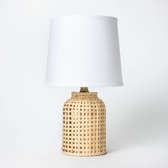 Cylinder Rattan Accent Lamp Brown - Threshold™ | Target