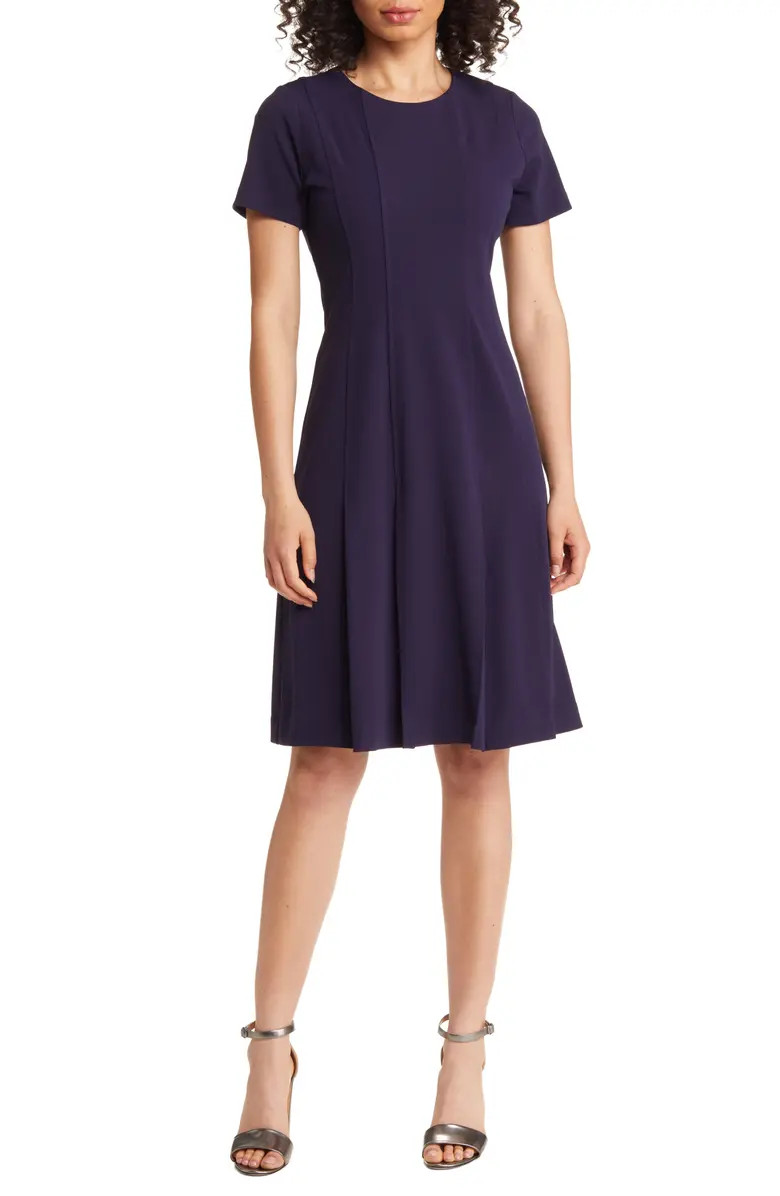 TAHARI ASL Stretch Crepe Fit & Flare Dress | Nordstrom | Nordstrom