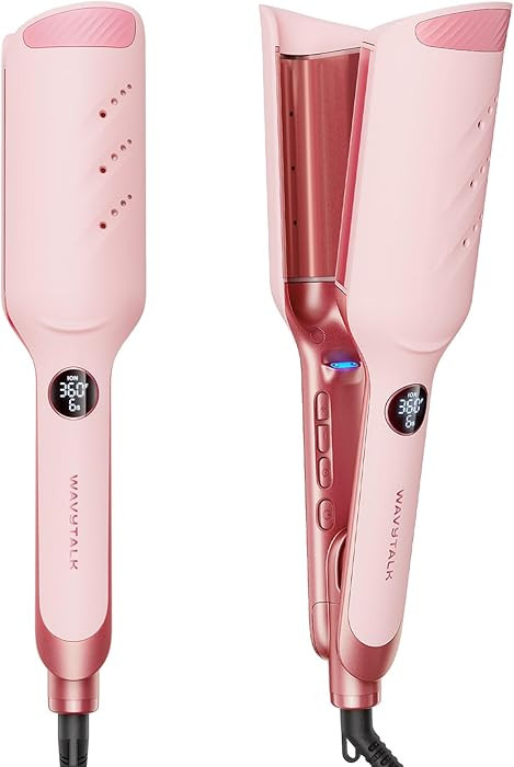 Wavytalk Power Wave Hair Crimper, Curling Iron Hair Crimper Waver, Ventilation Design for Less Da... | Amazon (US)