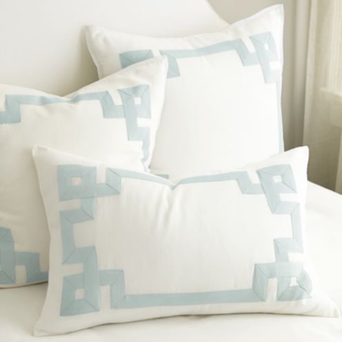 Suzanne Kasler Greek Key Sham - Sky | Ballard Designs, Inc.