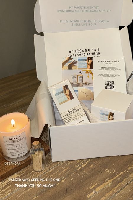 The best maison margiela fragrance! 
Replica beach walk is a fresh solar scent with bergamot, ylang ylang blend with creamy coconut milk and white musk 

The candle is SO amazing and fills up my space with a fresh creamy scent! 

#LTKBeauty #LTKGiftGuide #LTKFindsUnder100