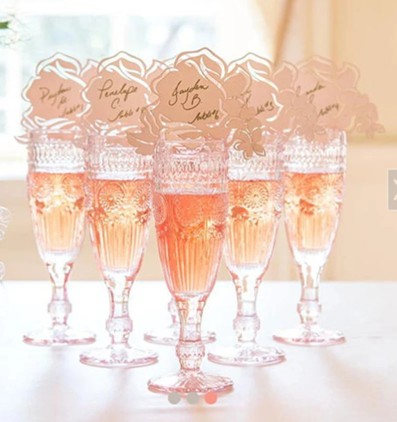 Vintage Style Pink Glass Champgane Glass Party Glasses Pink | Etsy | Etsy (US)