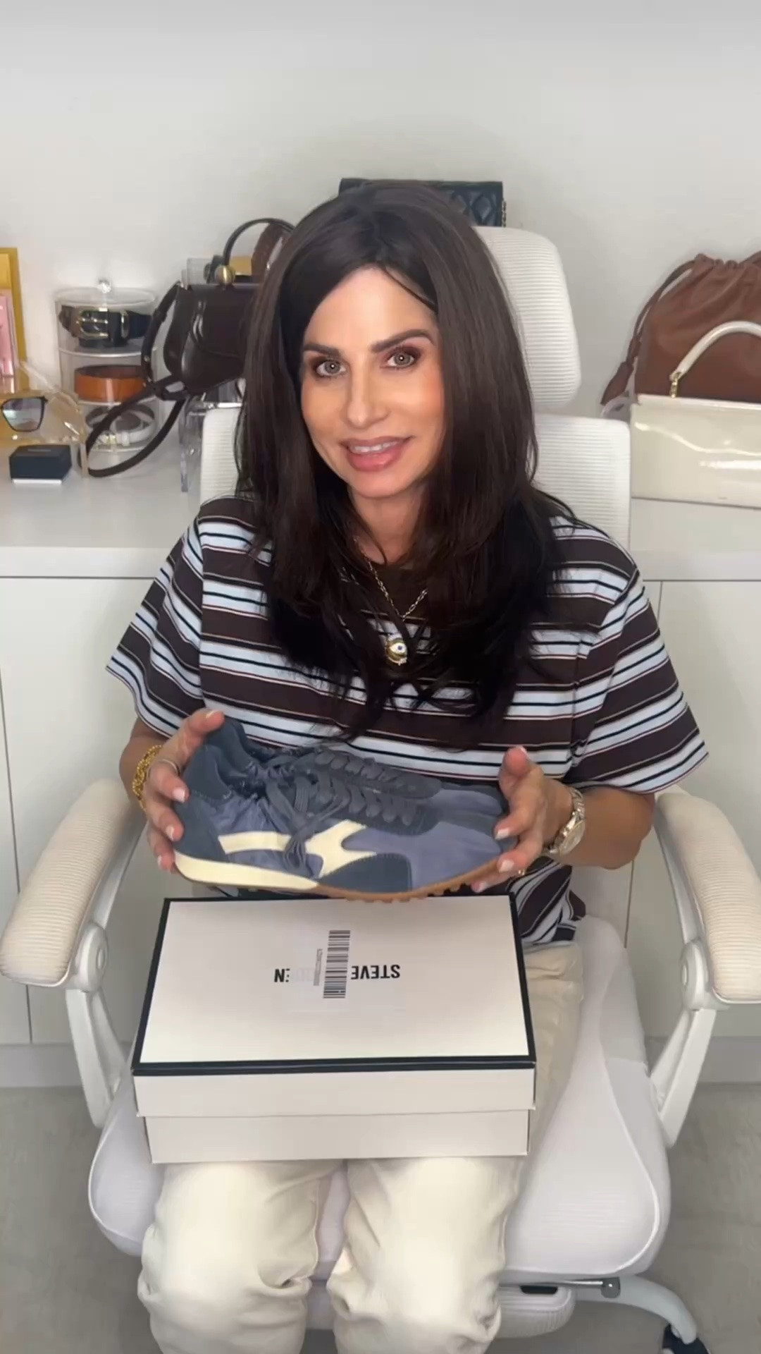 Sneakers run tts . So comfortable, cute and lightweight which make great walking shoes. They do have cushion. 
Thank you @Steve Madden US #stevemadden

#LTKOver40 #LTKActive #LTKSaleAlert