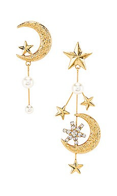 Jennifer Behr Callisto Earring in Crystal Antique Gold from Revolve.com | Revolve Clothing (Global)