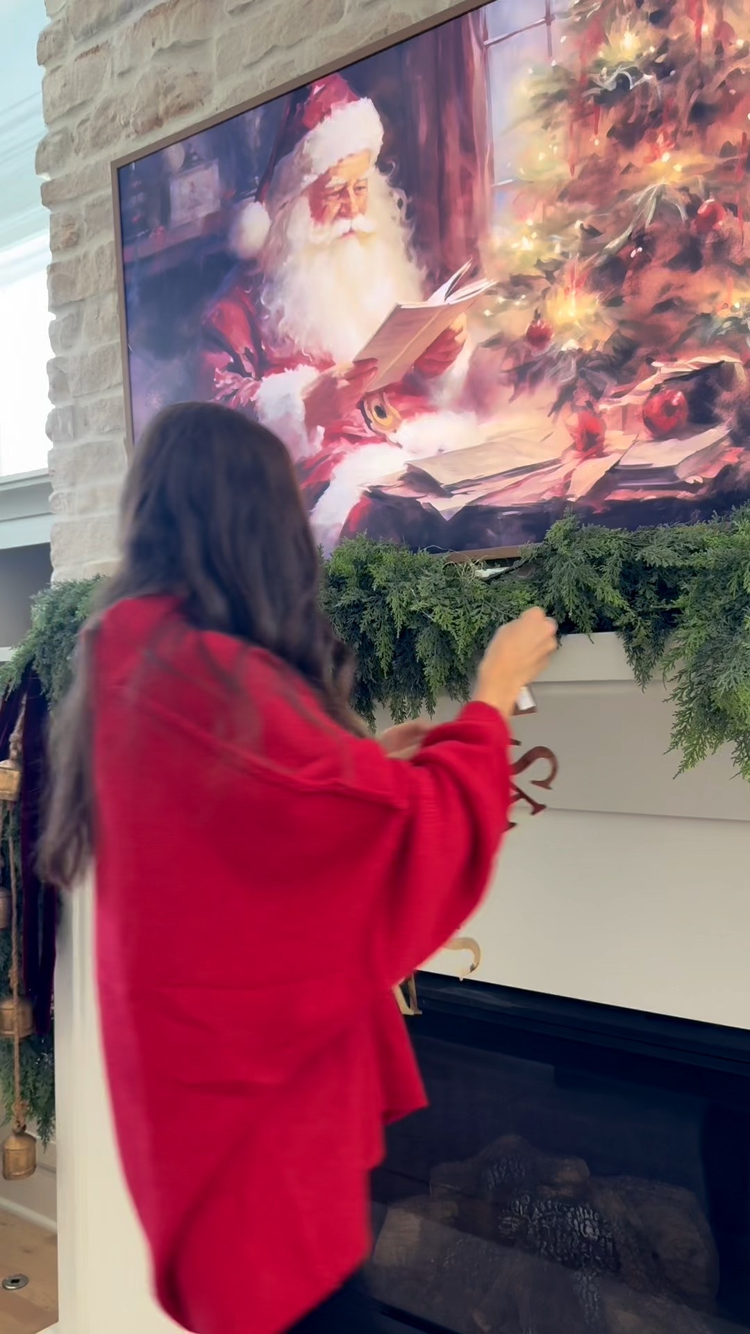 Christmas fireplace mantle styling 

#LTKFindsUnder100 #LTKHoliday #LTKHome