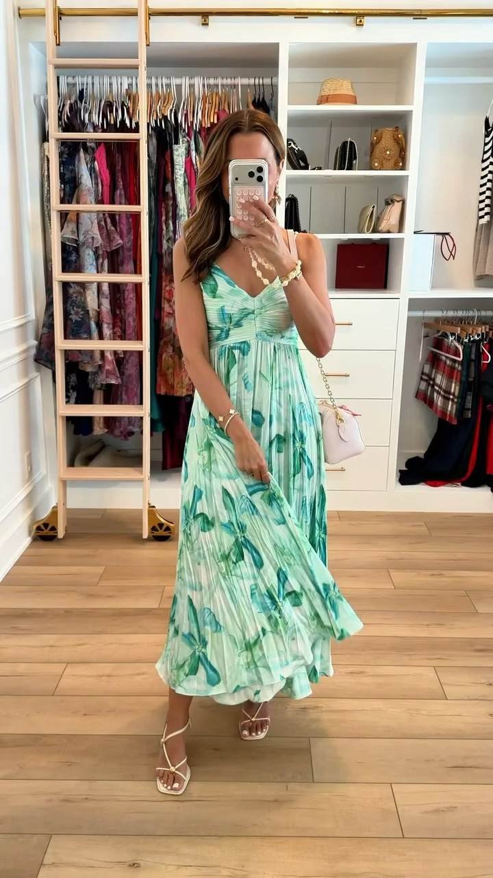 My church outfit of the day! Code LISA123 on first time purchases. Adjustable straps. Cocktail dress. Summer wedding guest. Destination wedding. Garden wedding. Pleated floral midi dress. Baby shower dress. Wedding shower dress.

#LTKootd #LTKWedding #LTKTravel