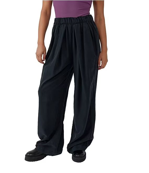 Free PeopleNothing To Say Pleated Front Straight Leg Slit Back Pocket Pull-On Pants | Dillard's