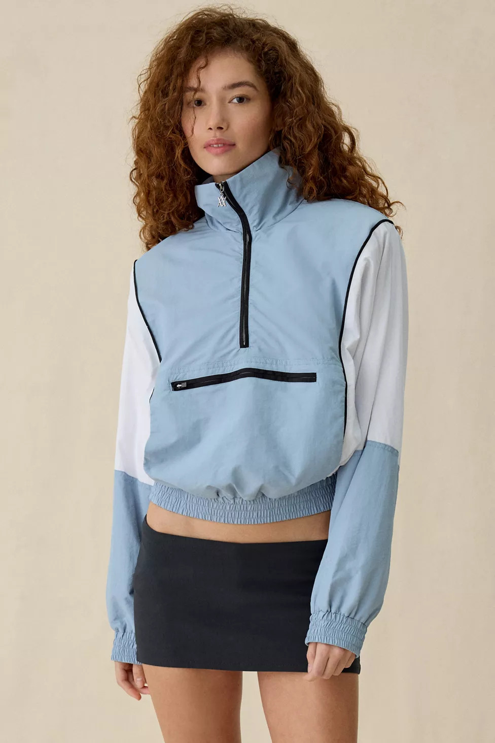 AFRM Virgo Colorblock Cropped Half-Zip Windbreaker | Urban Outfitters (US and RoW)