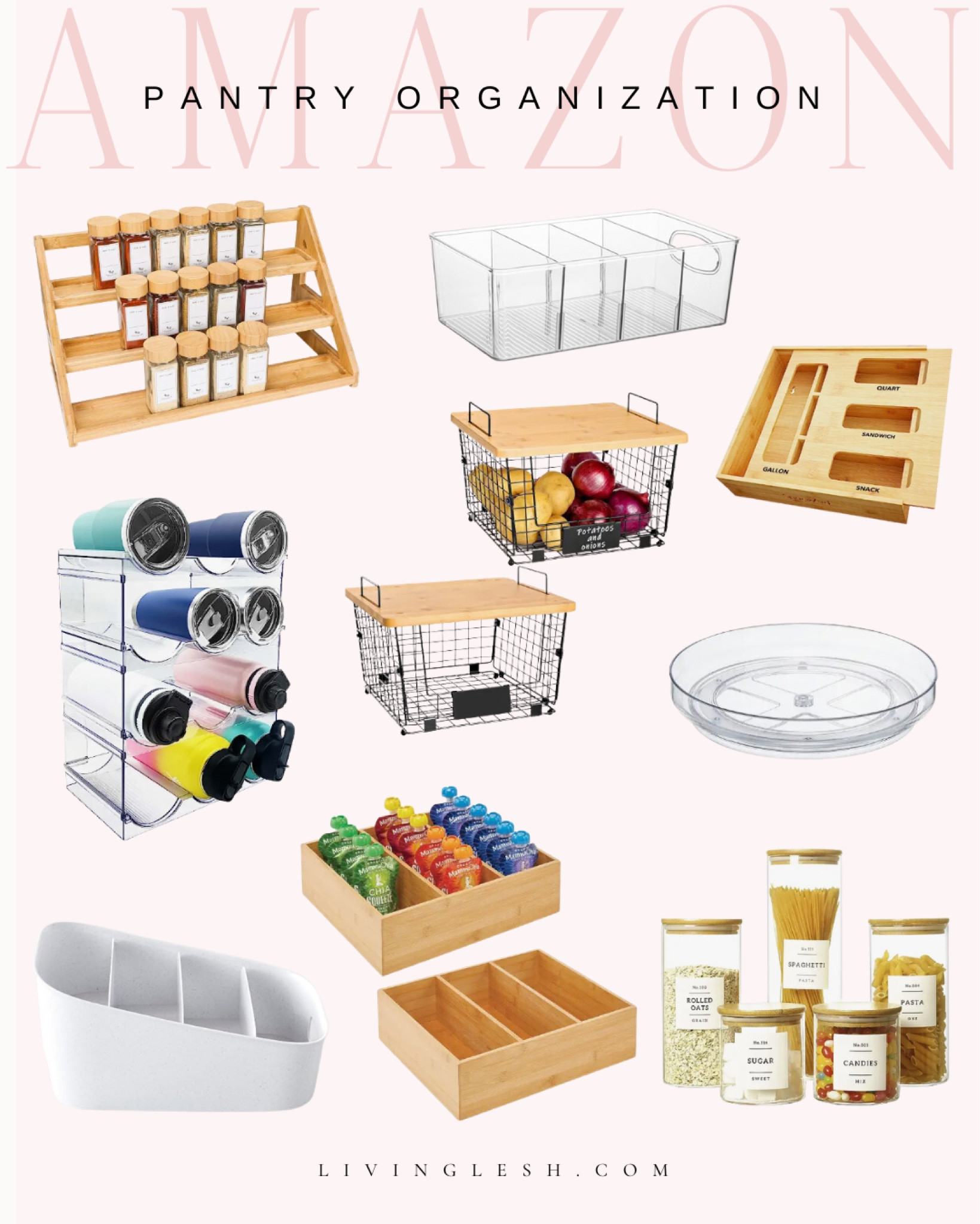 Amazon pantry | Pantry | Food storage | Storage containers | Kitchen organization | Bathroom organization | Amazon finds

#LTKfindsunder50 #LTKfindsunder100 #LTKhome