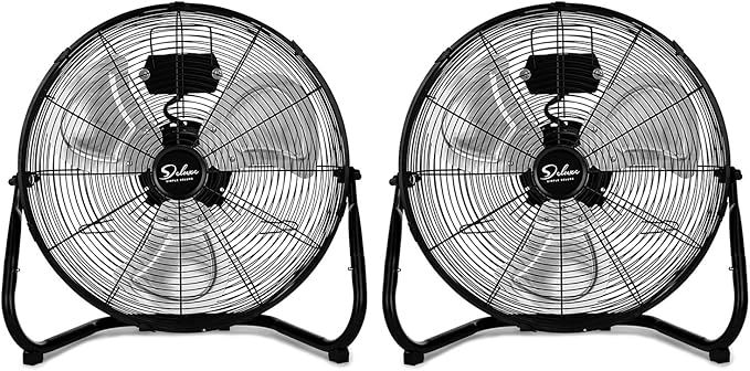 Simple Deluxe 20 Inch 3-Speed High Velocity Heavy Duty Metal Industrial Floor Fans Quiet for Home... | Amazon (US)