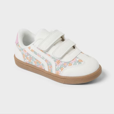 Toddler Dakota Retro Hook and Loop Closure Floral Court Sneakers - Cat & Jack™ White 9T | Target