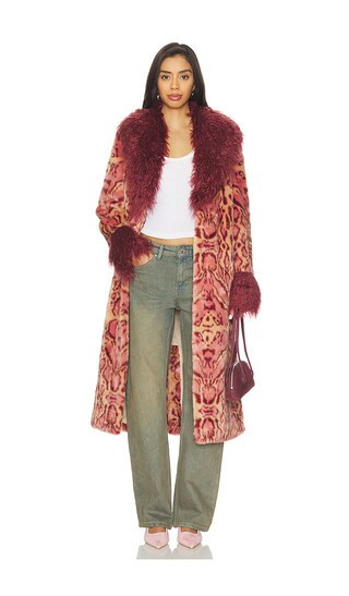 Unreal Fur Cuvee Rose Coat in Red. - size S | Revolve Clothing (Global)