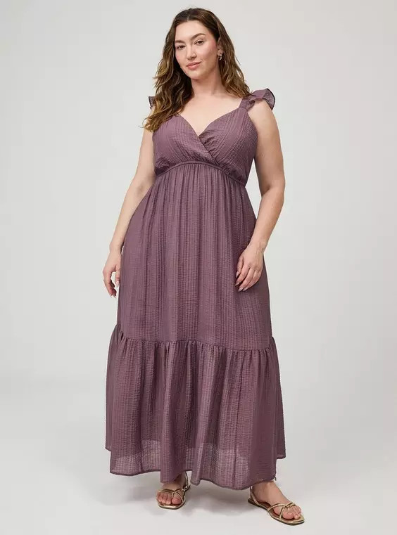 Ruffle Surplice Maxi Dress | Torrid (US & Canada)