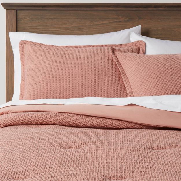 Washed Waffle Weave Comforter & Pillow Sham Set - Threshold™ | Target