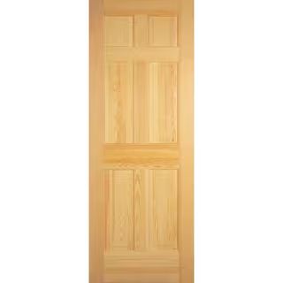 Builders Choice 24 in. x 80 in. 6-Panel Clear Pine Interior Door Slab HDCP6620 - The Home Depot | The Home Depot