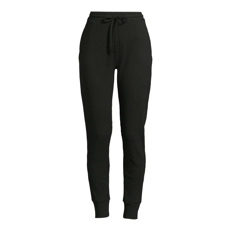 Hanes Women's Relaxed Fit Waffle Knit Thermal Jogger Pants | Walmart (US)