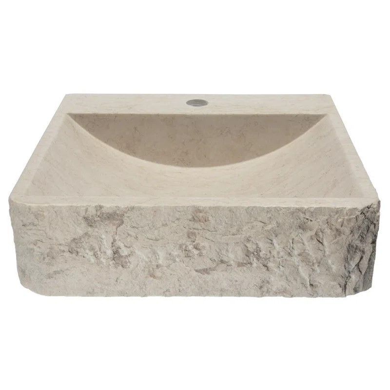 Eden Bath 16.5'' Ivory/Gray Stone Rectangular Bathroom Sink | Wayfair North America