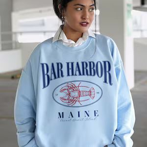 Bar Harbor Maine Sweatshirt Lobster Graphic Sweatshirt Acadia | Etsy | Etsy (US)