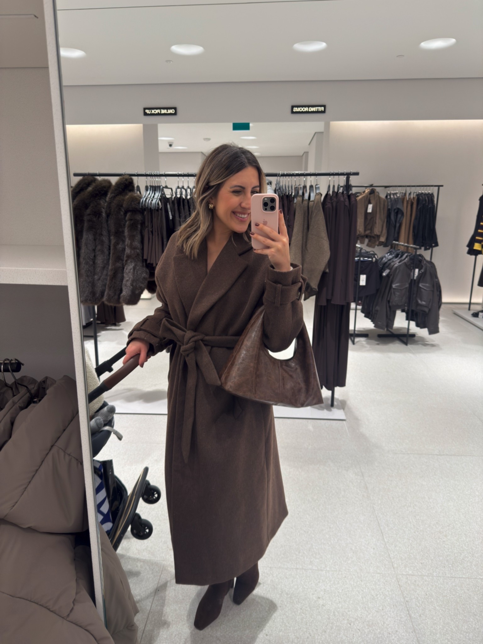 Chocolate brown winter outfit wool wrap coat and boots 

#LTKootd #LTKHoliday