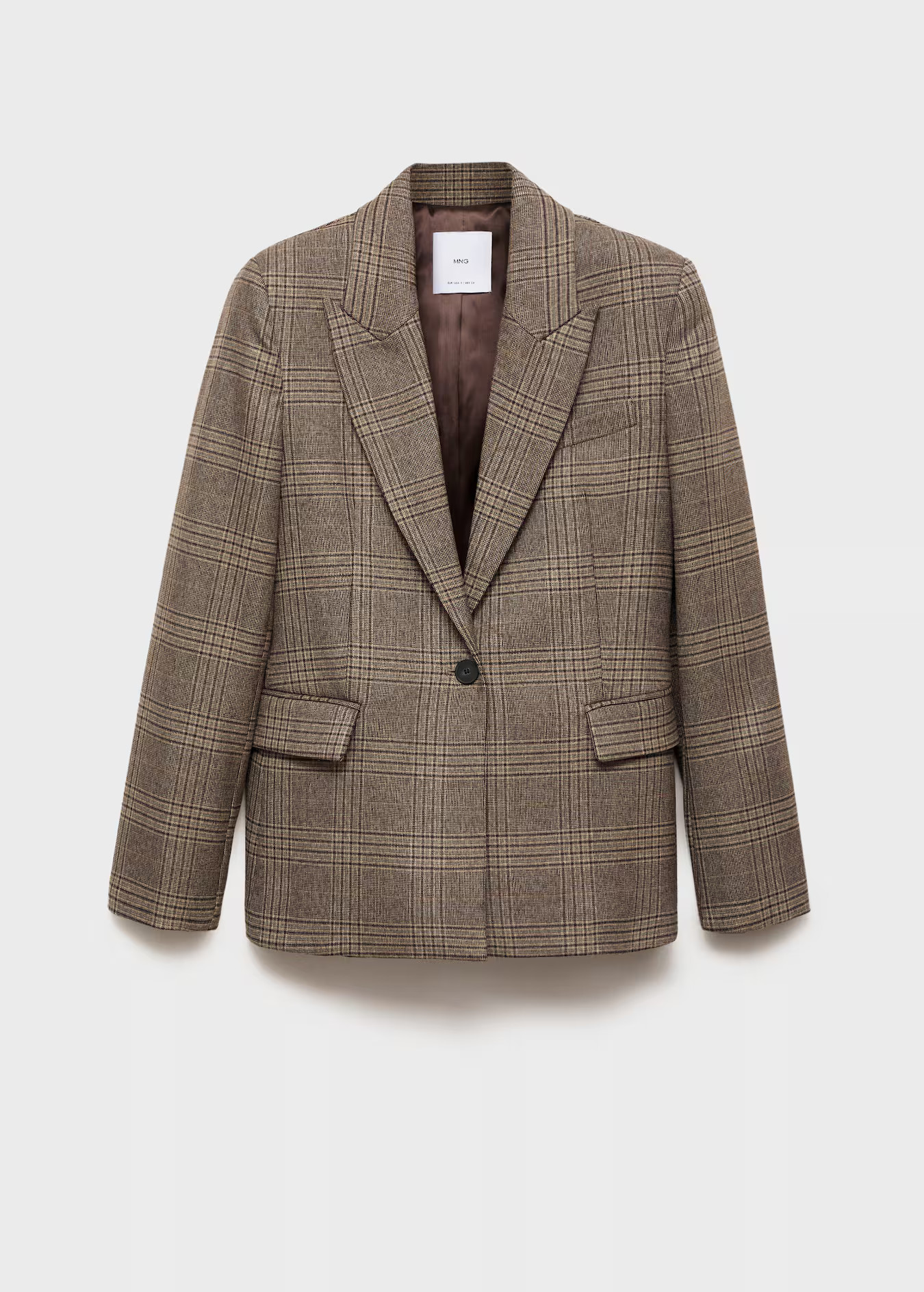 Check tailored jacket with pockets - Women | MANGO United Kingdom | MANGO (UK)