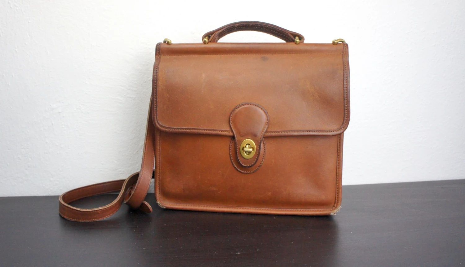 Vintage Coach Willis Bag, British Tan Leather, Satchel Purse, Briefcase Style, Top Handle Long Adjustable Strap, 1990s United States 040421 | Etsy (US)