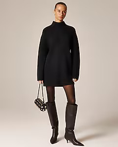 Ribbed turtleneck mini sweater-dress in vintage wool | J. Crew US