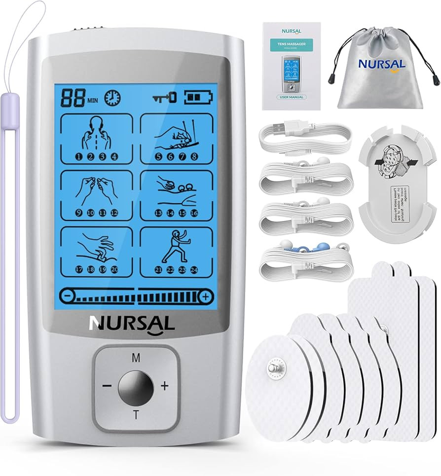 NURSAL 24 Modes TENS Unit Muscle Stimulator with Continuous Stimulation, Rechargeable Electronic ... | Amazon (US)