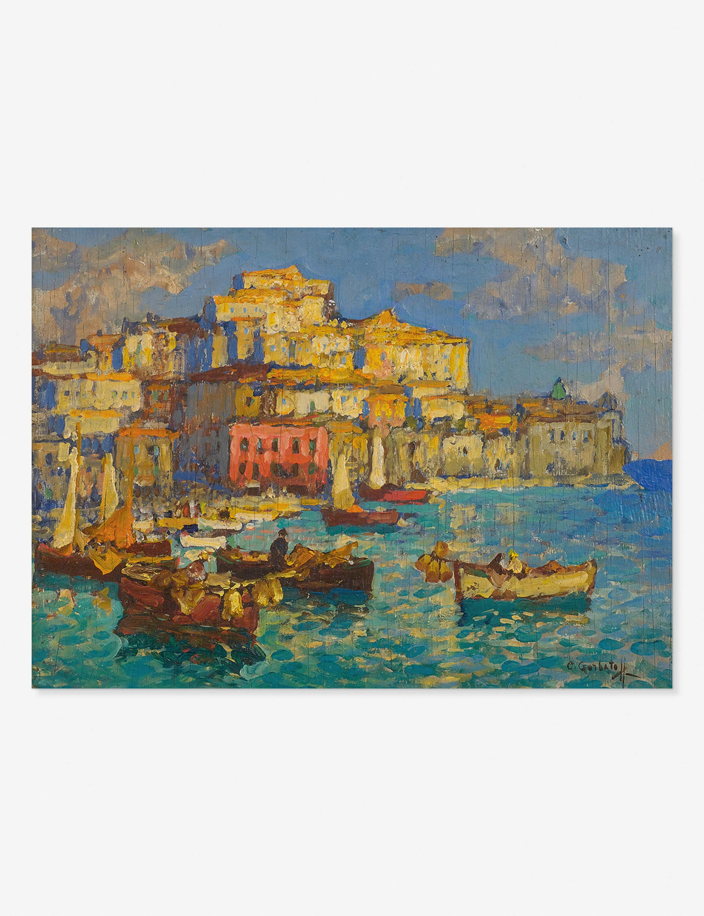 Harbor in Naples Print by Konstantin Gorbatov | Lulu and Georgia 